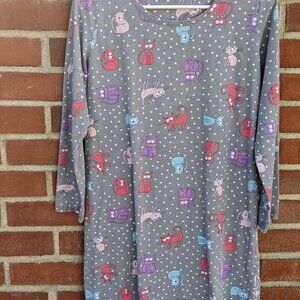 Enjoynight Women's Nightgown/Sleepshirt Loungewear Cats Sz S